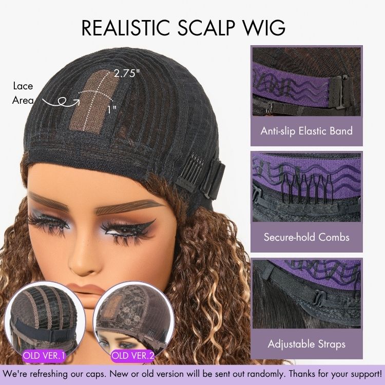 New Customers Only | Put On and Go Realistic Glueless Yaki Straight Bob with Bangs Minimalist Lace Wig 100% Human Hair
