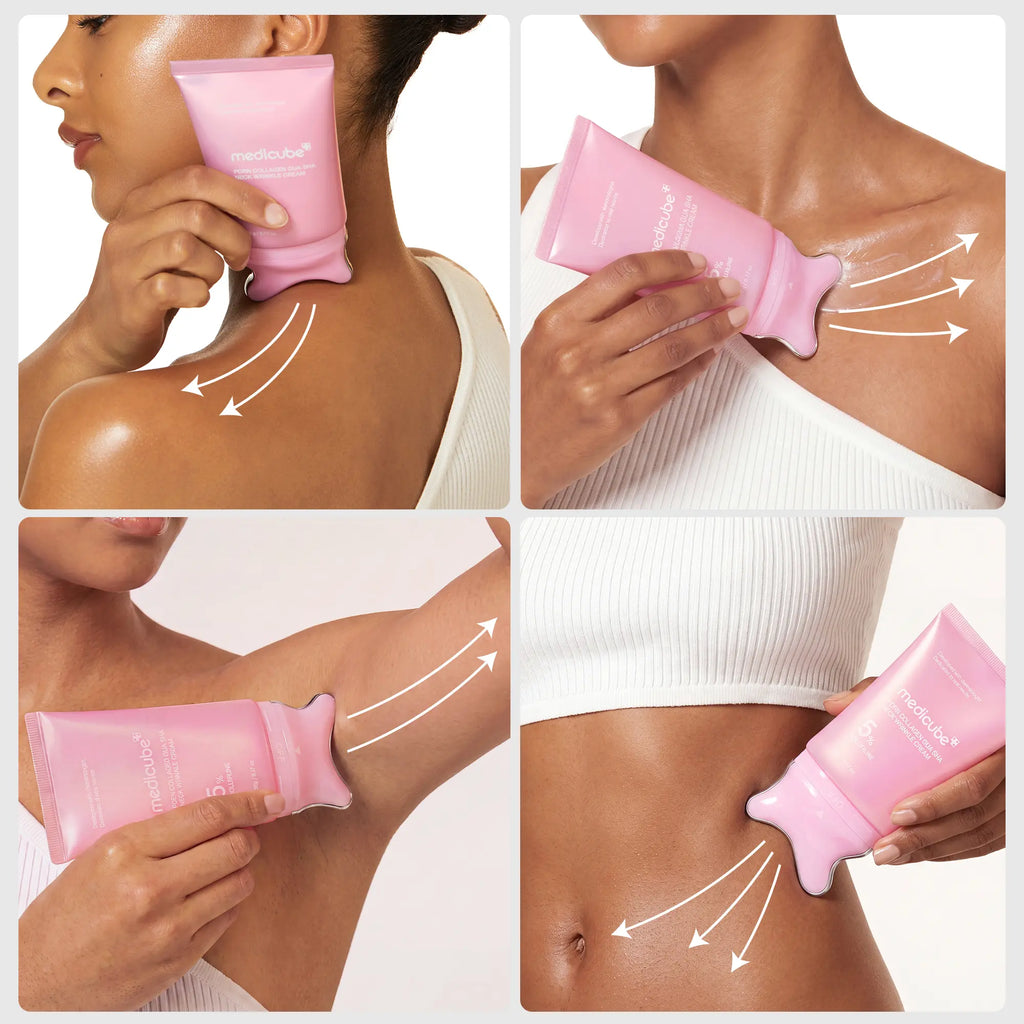 Medicube PDRN Collagen Gua Sha Neck Cream for Firming