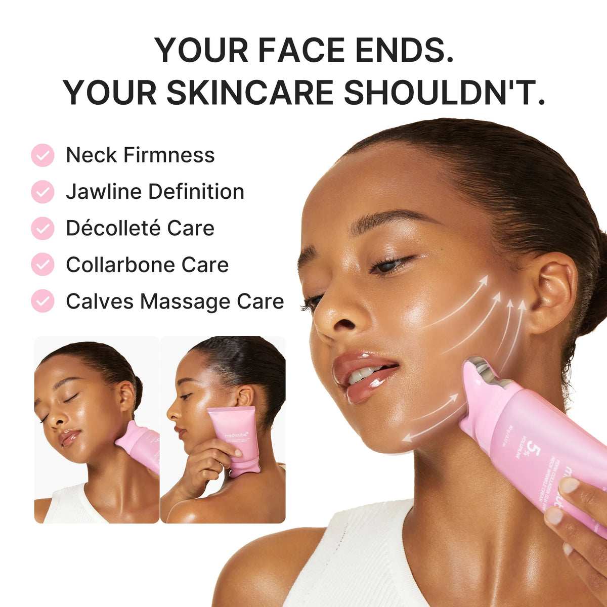 Medicube PDRN Collagen Gua Sha Neck Cream for Firming