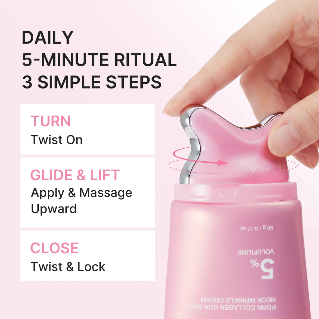 Medicube PDRN Collagen Gua Sha Neck Cream for Firming